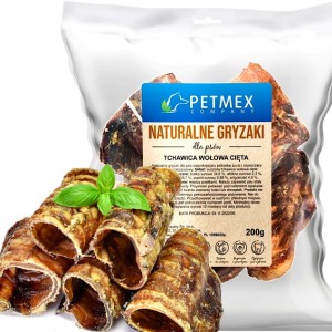 Przysmak, naturalny gryzak dla psa Tchawica Wołowa Cięta Petmex 200g
