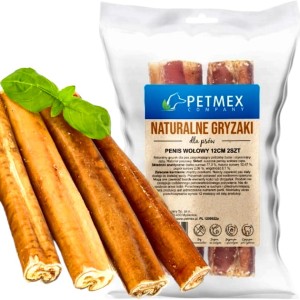 Przysmak, naturalny gryzak dla psa Penis Wołowy Petmex 12cm, 2szt.