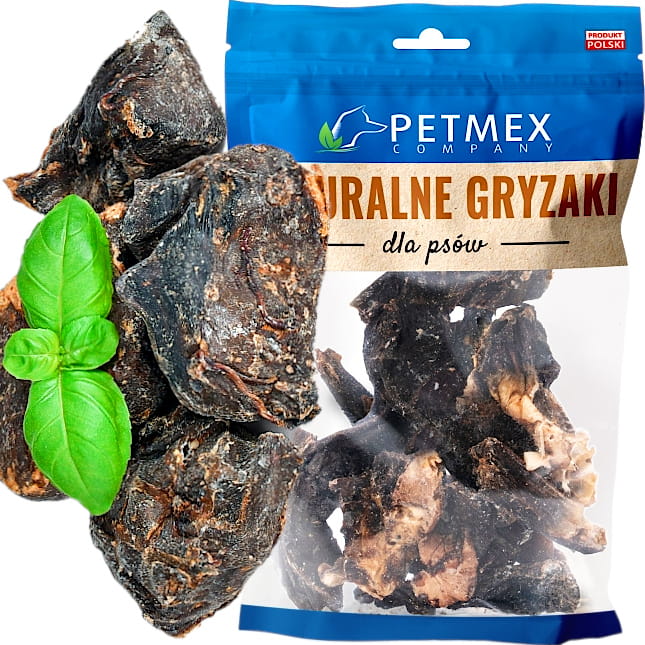 Przysmak naturalny gryzak dla psa Suszone Serca Wołowe Petmex 100g