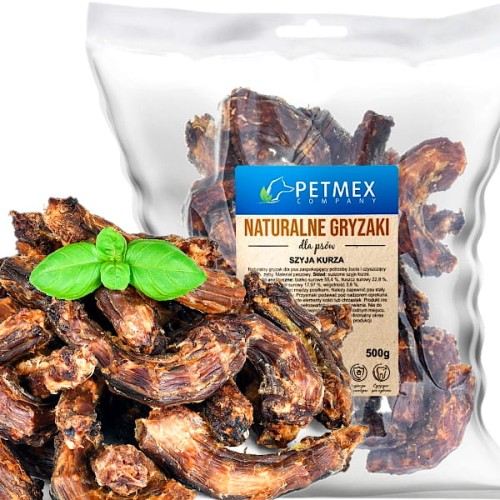 Przysmak naturalny gryzak dla psa Suszone Szyje, Szyjki Kurze Petmex 500g