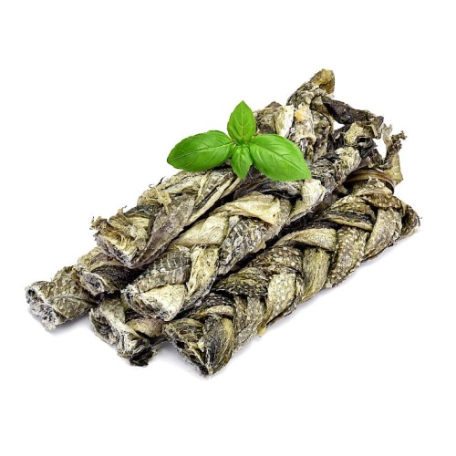 Przysmak, naturalny gryzak dla psa Suszona Skóra Dorsza Warkocz Petmex 200g