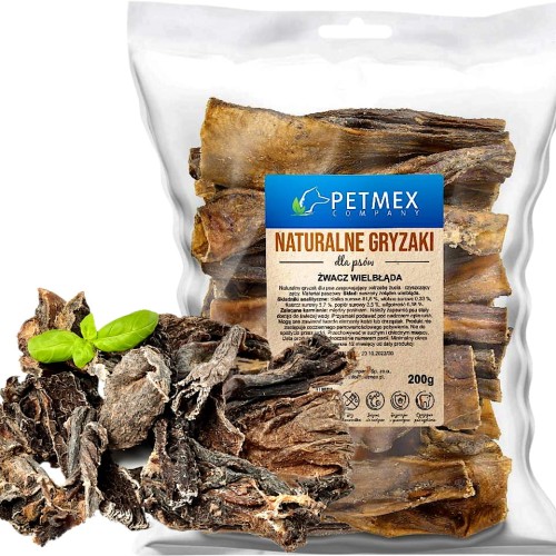 Przysmak, naturalny gryzak dla psa Suszone Żwacze Wielbłąda Petmex 200g