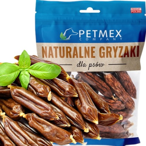 Przysmak naturalny gryzak dla psa Suszone Kiełbaski Drobiowe Petmex 200g