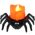 Lampka, świeca, świeczka LED z bateriami na Halloween Pająk