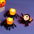Lampka, świeca, świeczka LED z bateriami na Halloween Pająk