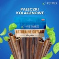 Przysmak naturalny gryzak psa Wołowe Suszone Pałki Kolagenowe Petmex 10szt.