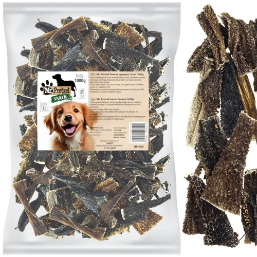 Przysmak, naturalny gryzak dla psa Suszone Żwacze Jagnięce Mr. Pretzel 1kg