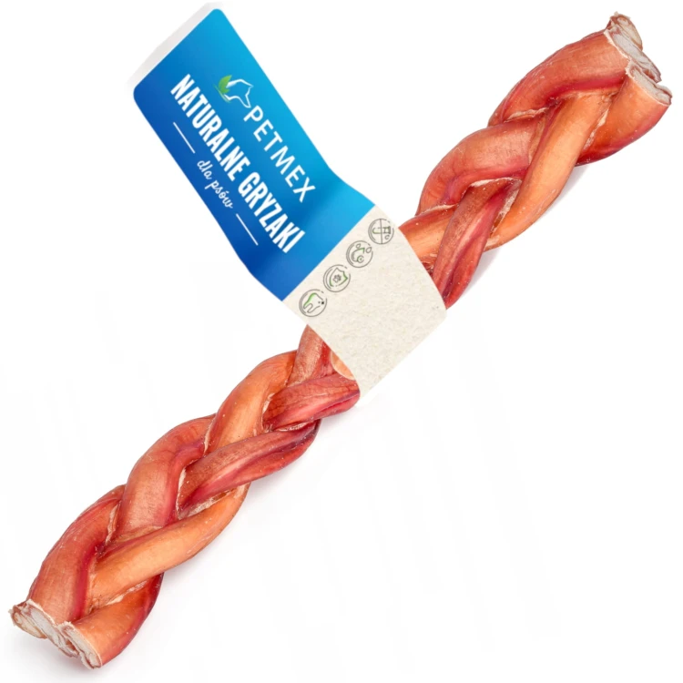 Przysmak, naturalny gryzak dla psa Penis Wołowy Warkocz Petmex 30cm, 1szt.