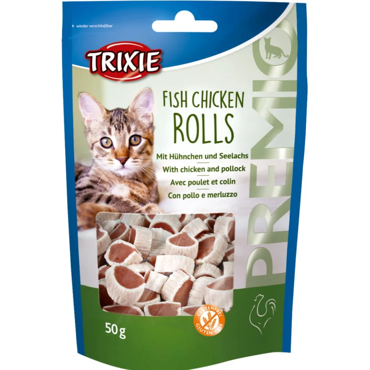 Przysmak dla kota Roladki Kurczak Ryba Fish Chicken Rolls Trixie PREMIO 50g