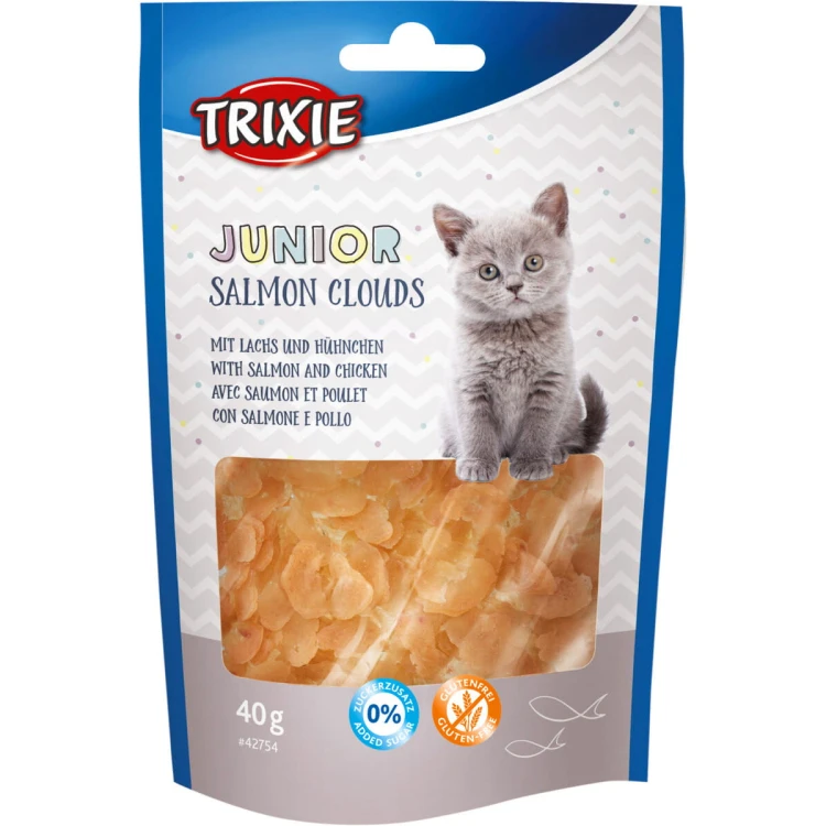 Przysmak dla kota Płatki z Łososia Junior Salmon Clouds Trixie PREMIO 40g