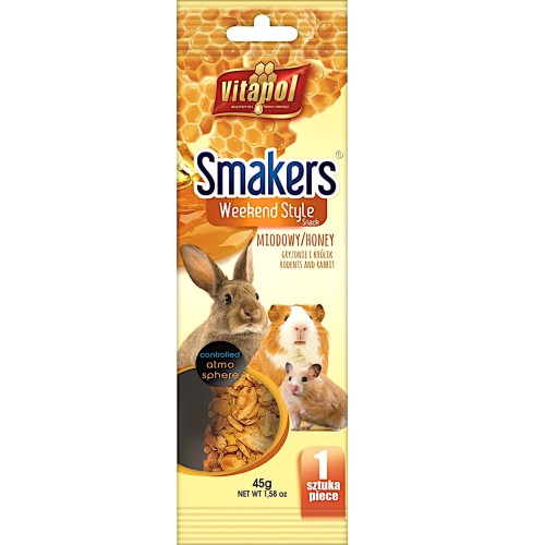 Karma, kolba dla gryzoni, królika, chomika, myszy Miodowa Smakers Vitapol