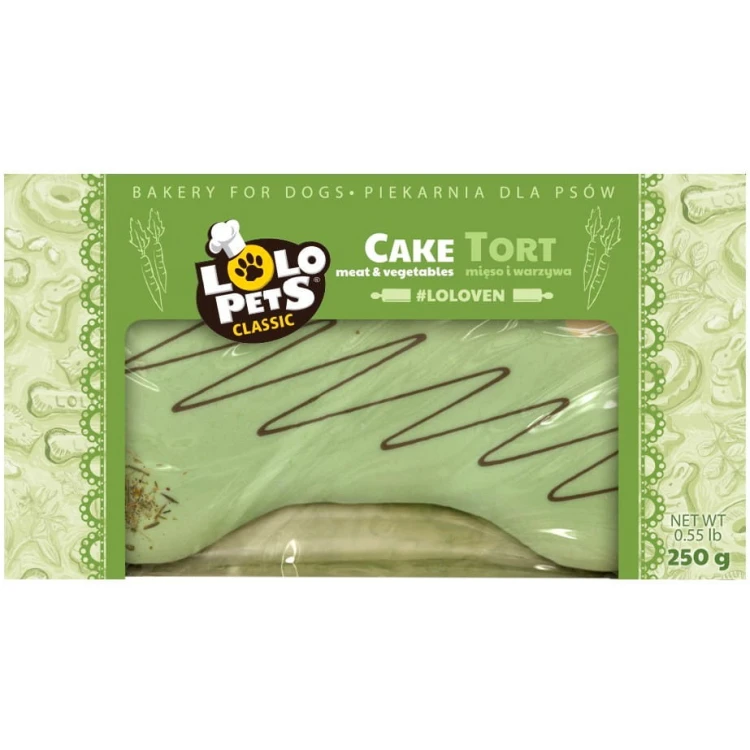 Przysmak dla psa tort Urodzinowy Mięsno-Warzywny Lolo Pets Classic 250g