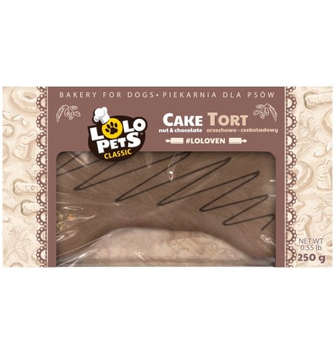Przysmak dla psa tort Urodzinowy Orzechowo-Czekoladowy Lolo Pets 250g