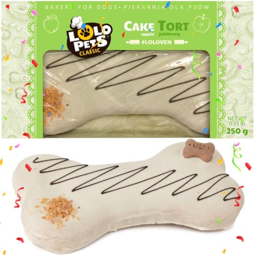 Przysmak dla psa tort Urodzinowy Jabłkowy Lolo Pets Classic 250g