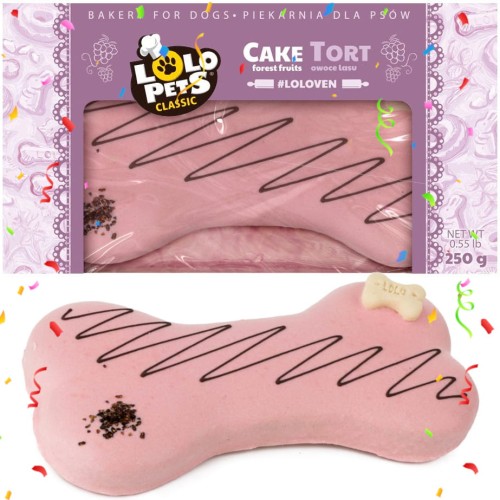 Przysmak dla psa tort Urodzinowy Owoce Lasu Lolo Pets Classic 250g