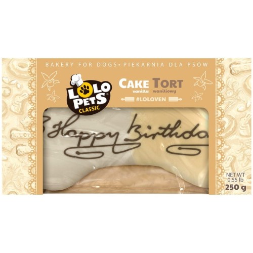 Przysmak dla psa tort Urodzinowy Happy Birthday Waniliowy Lolo Pets 250g