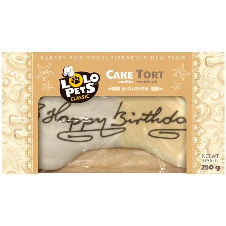 Przysmak dla psa tort Urodzinowy Happy Birthday Waniliowy Lolo Pets 250g