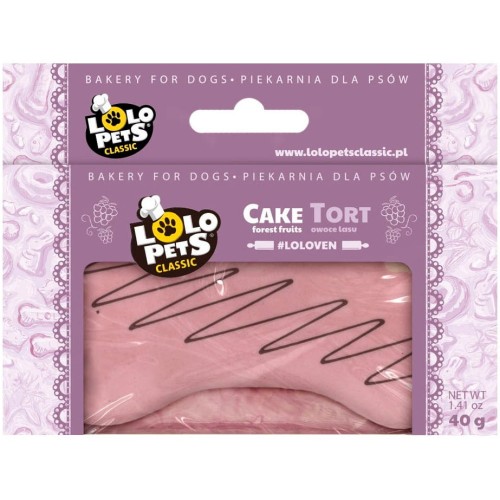 Przysmak dla psa tort Urodzinowy Owoce Lasu Lolo Pets Classic 40g