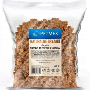 Przysmak dla psa, treserki, trenerki mięsne kostki z Koniny Petmex 500g