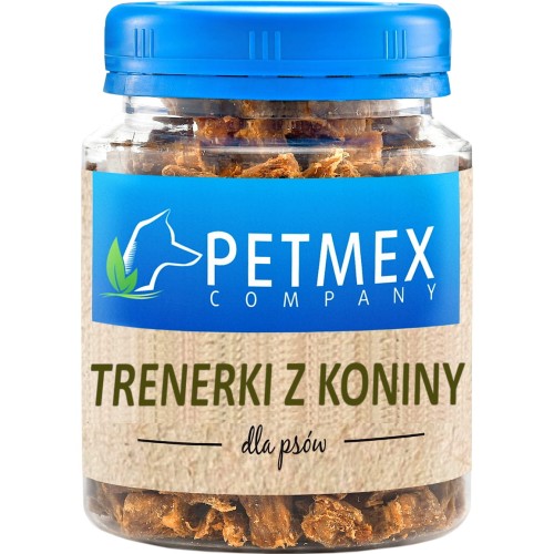 Przysmak dla psa, treserki, trenerki mięsne kostki z Koniny Petmex 130g