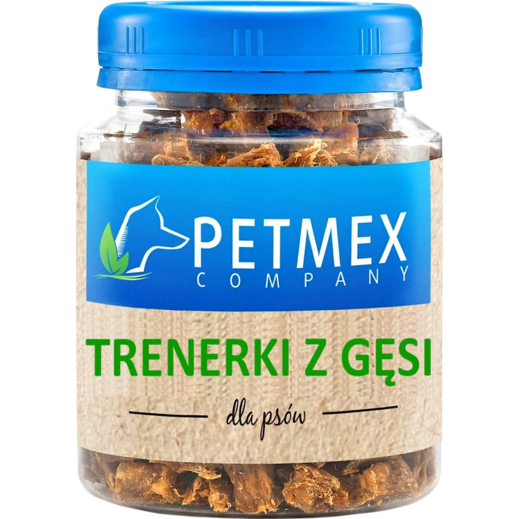 Przysmak dla psa, treserki, trenerki mięsne kostki z Gęsi Petmex 130g