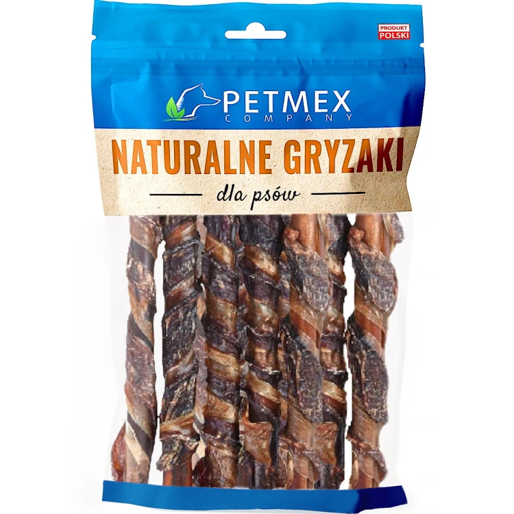 Przysmak naturalny gryzak psa Wołowe Pałki Kolagenowe z Mięsem Petmex 10szt