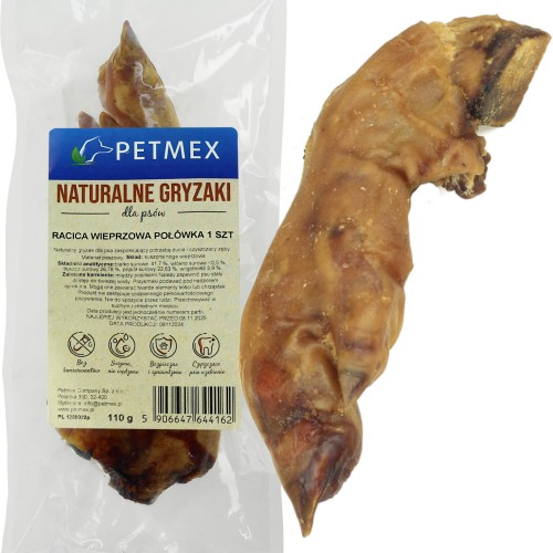 Przysmak, gryzak dla psa Suszona Noga Racica Wieprzowa, Połówka Petmex 1szt