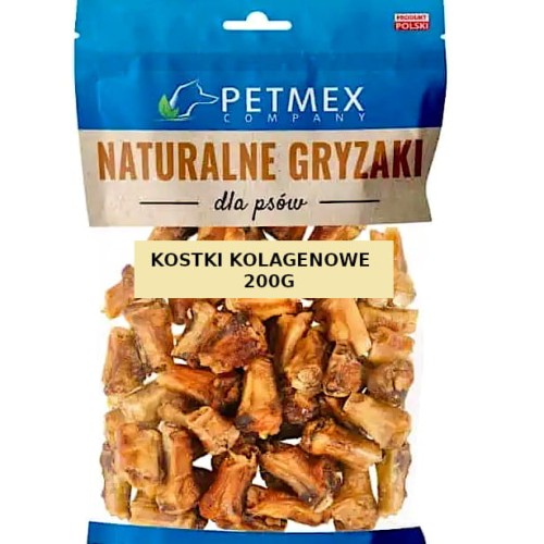 Przysmak naturalny gryzak dla psa Suszone Kostki Kolagenowe Petmex 200g