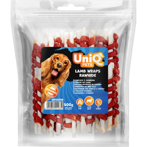 Przysmak, przekąska dla psa Patyki Zawijasy z Jagnięciną UniQ Pets 500g