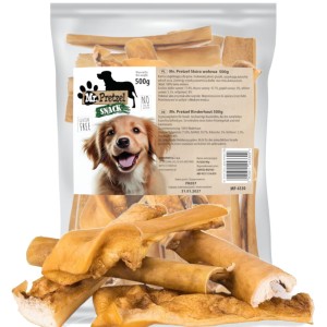 Przysmak, naturalny gryzak dla psa Skóra z głowy Wołowa Mr. Pretzel 500g