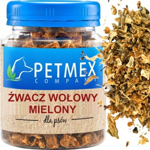 Przysmak naturalny gryzak dla psa Suszone Żwacze Wołowe Mielone Petmex 100g