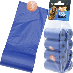 Mocne worki, woreczki na psie odchody, kupy psa UniQ Pets Zapachowe 160 szt.