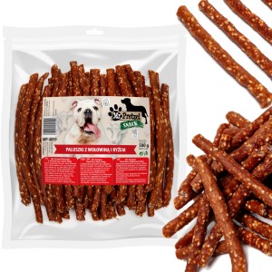 Przysmak, przekąska dla psa Paluszki z Wołowiną i Ryżem Mr. Pretzel 500g