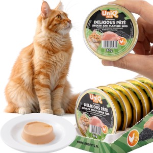 Karma mokra dla kota Pasztet Drobiowy z Babką Delicious Pâté UniQ Pets 8x30g