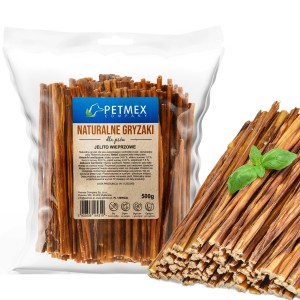 Przysmak naturalny gryzak dla psa Suszone Jelita Wieprzowe Petmex 500 g