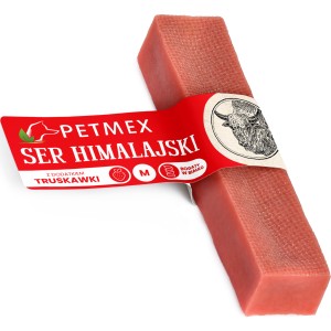 Przysmak, gryzak dla psa Ser Himalajski z dodatkiem Truskawki Petmex roz. M