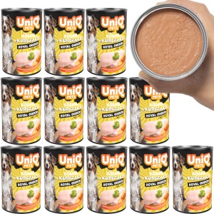 Karma mokra dla Psa puszka UniQ Pets Royal Chicken Kurczak 4,5kg (375g x12)