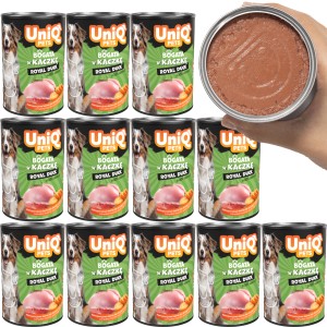 Karma mokra dla Psa, puszka UniQ Pets Royal Duck Kaczka 4,5kg (375g x12)