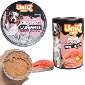 Karma mokra dla Psa, puszka UniQ Pets Royal Salmon Łosoś 375g