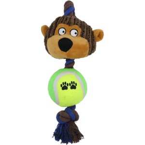 Zabawka pluszowa, szarpak dla psa z piszczałką Małpa Ropy UniQ Pets