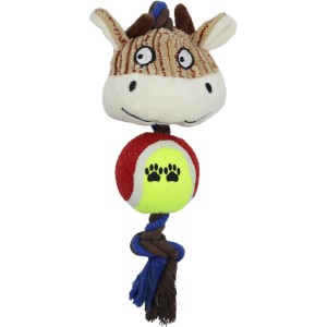 Zabawka pluszowa, szarpak dla psa z piszczałką Cielę Ropy UniQ Pets