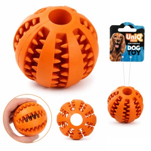 Zabawka dla psa na przysmaki Piłka Dental SLOWY Miętowa UniQ Pets 7cm