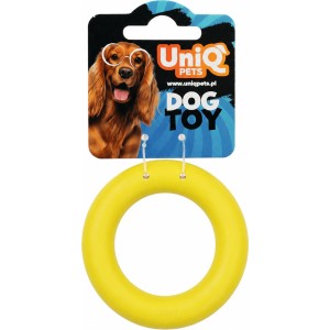 Zabawka, ringo dla psa SPORTY Żółte o zapachu Wanilii 9cm UniQ Pets