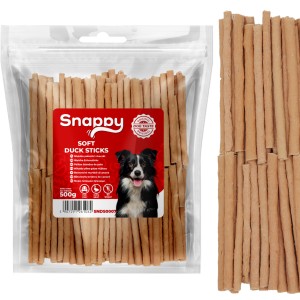 Przysmak, przekąska dla psa Miękkie Pałeczki z Kaczki Snappy 500g