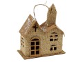 Świąteczna ozdoba choinkowa Domek jutowy
