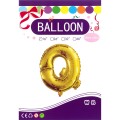Balon foliowy złoty 40cm litera literka Q