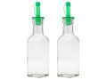 Butelka z dozownikiem na oliwę, ocet 2 szt. Zielona