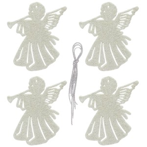 Ozdoby, zawieszki choinkowe Aniołki Bożonarodzeniowe 4 szt.