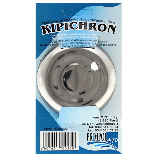 Kipichron, wkładka do gotowania mleka, Srebrna