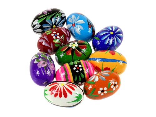 Pisanki wielkanocne drewniane średnie 4,5 cm